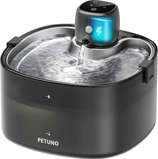 Wireless Cat Water Fountain Cordless 2.3L Motion Sensor Quiet