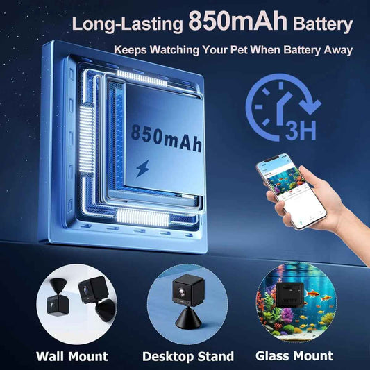 2K HD Aquarium & Terrarium Camera w/ Night Vision, Audio & 32GB Card