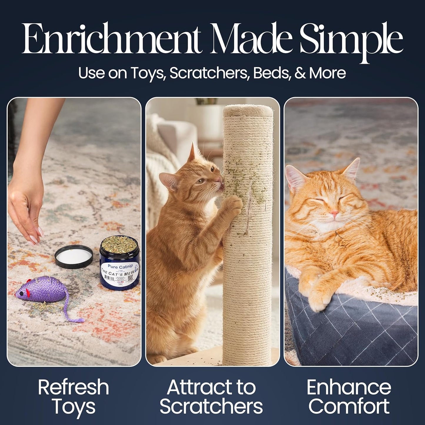 Pure Catnip for Cats North American Grown Fresh Catnip Jar