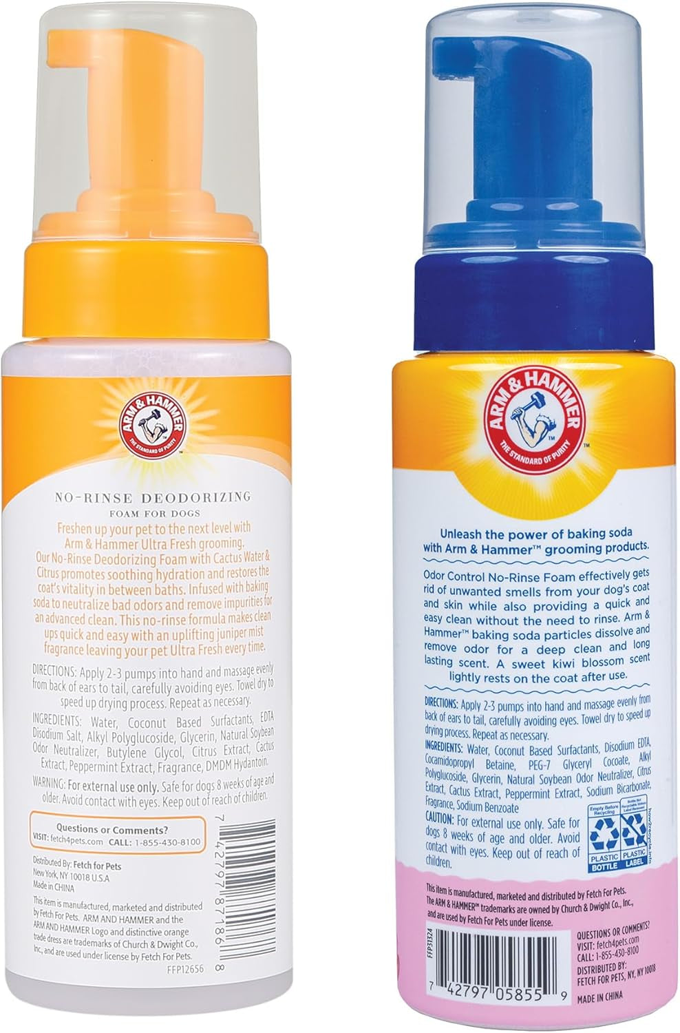 Waterless Dog Shampoo Foam Bundle Odor Control Deodorizing Dog Wash