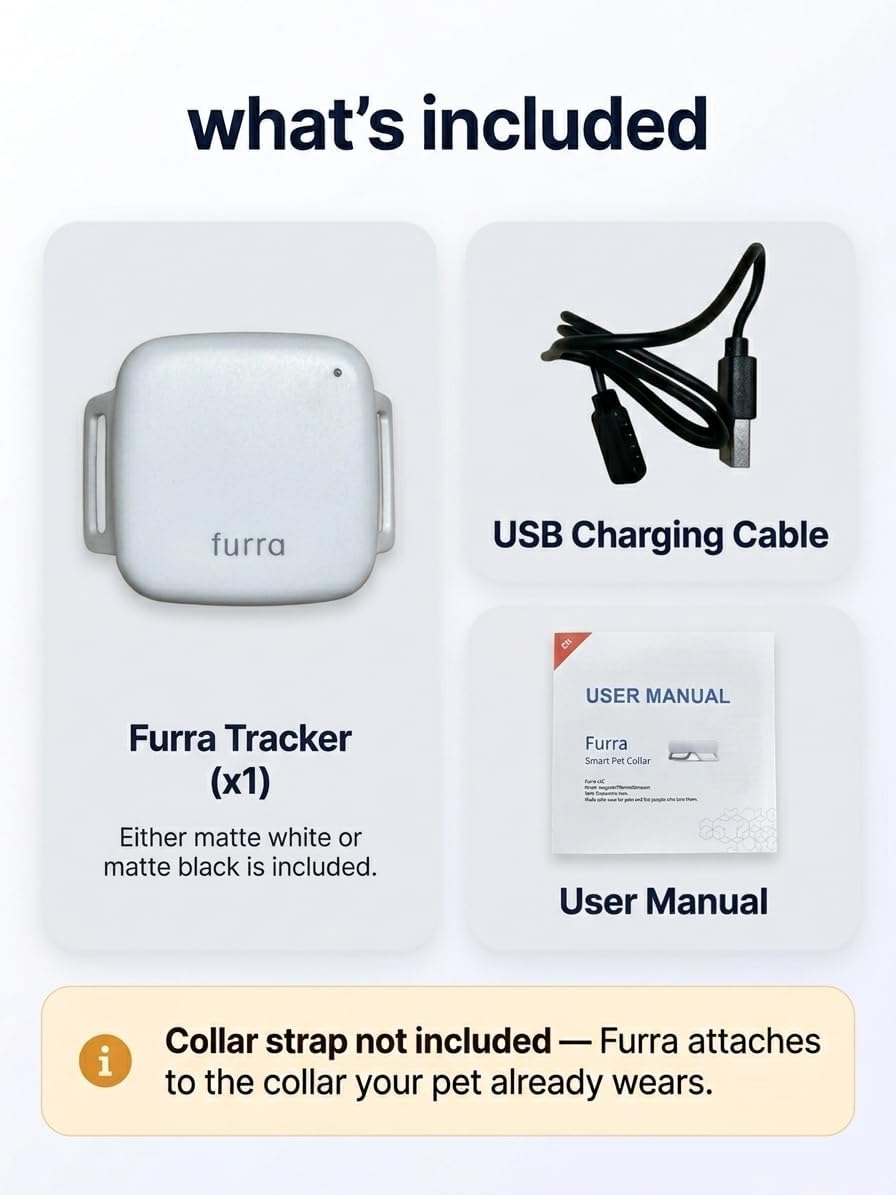 Premium Smart GPS Pet Tracker – Escape Alerts, Black or White