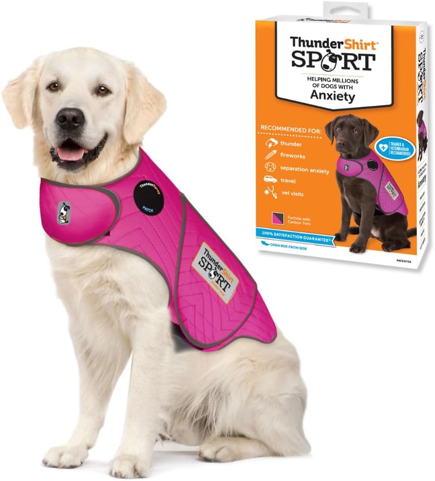 ThunderShirt Dog Calming Vest Large Fuchsia Anxiety Wrap Sport Fuchsia X-Large