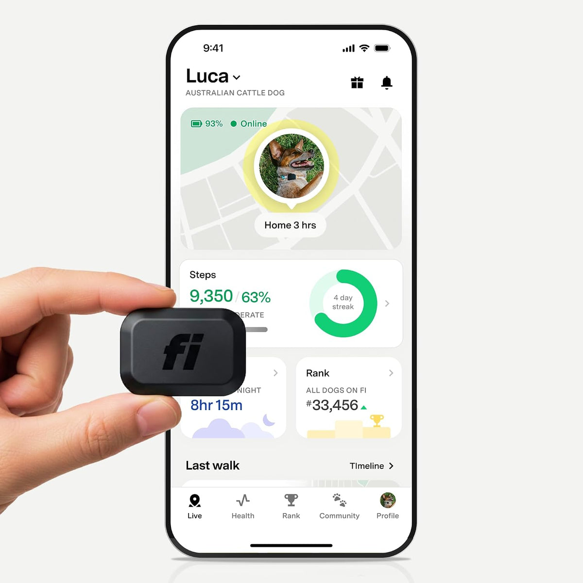 Fi Mini GPS Cat Tracker – Escape Alerts & Activity Tracking