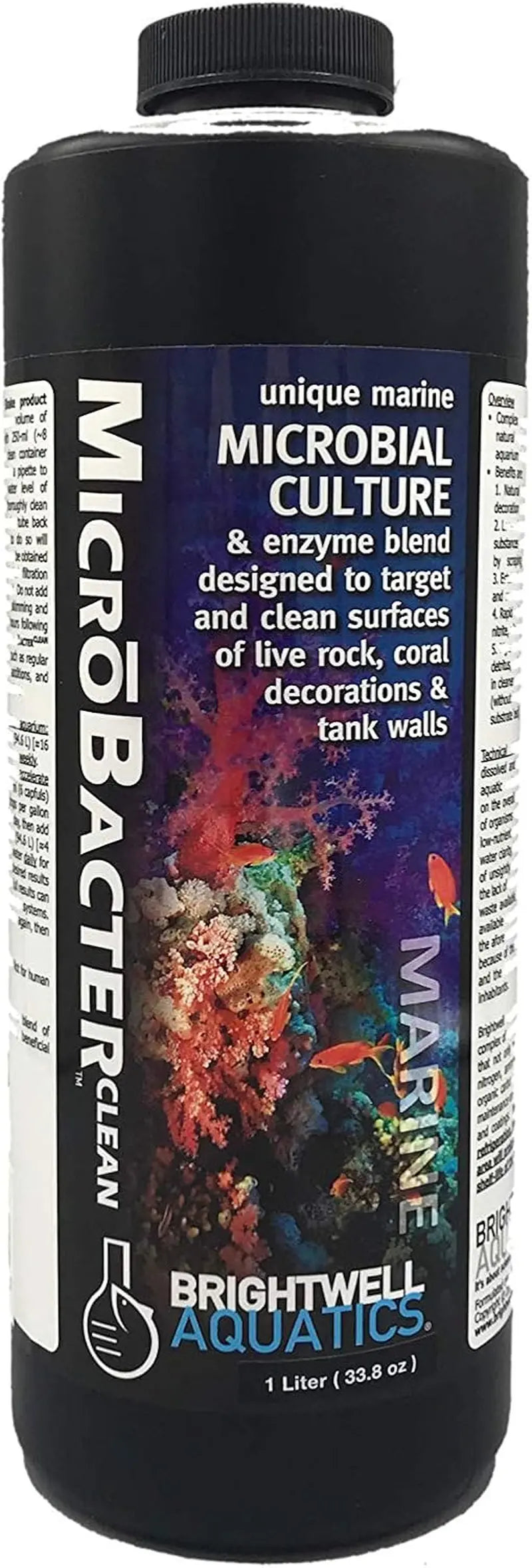 Brightwell MicroBacter Clean Saltwater Aquarium Bacteria Rock Cleaner