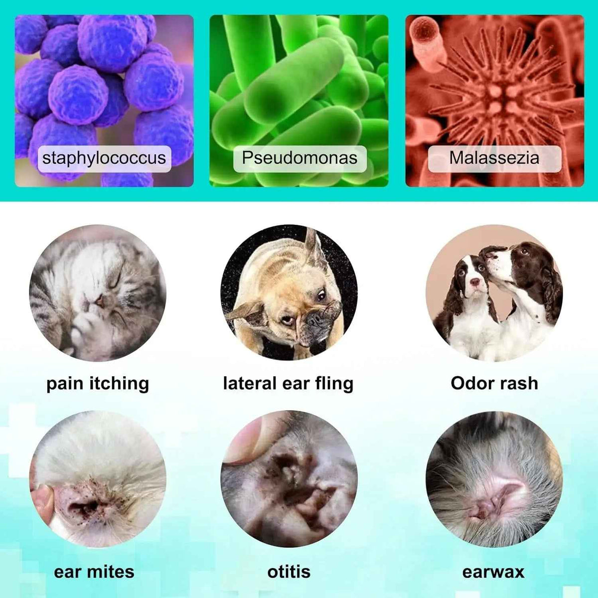 Ear Mite Treatment for Dogs & Cats – Fast-Acting Drops with Aloe Vera (0.75 oz)