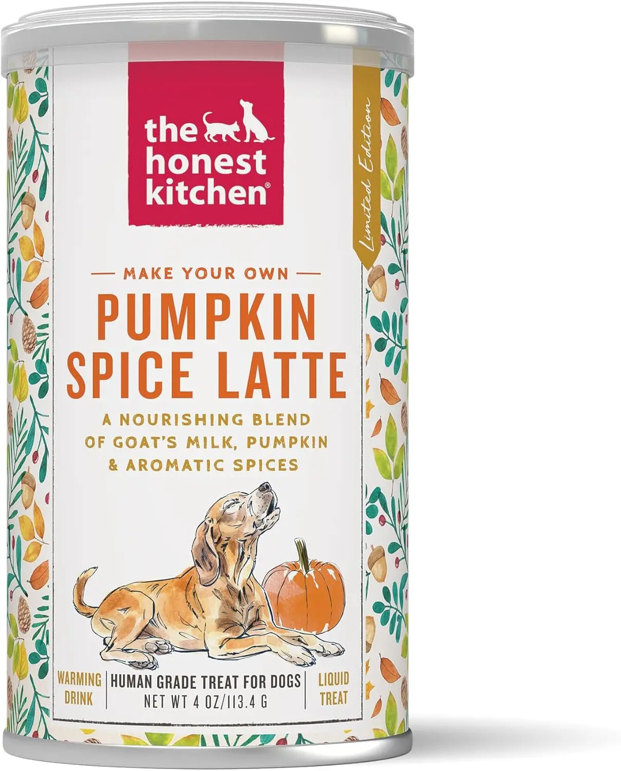 Honest Kitchen Goat Milk Powder Probiotics for Dogs & Cats 5.2oz Pumpkin Spice