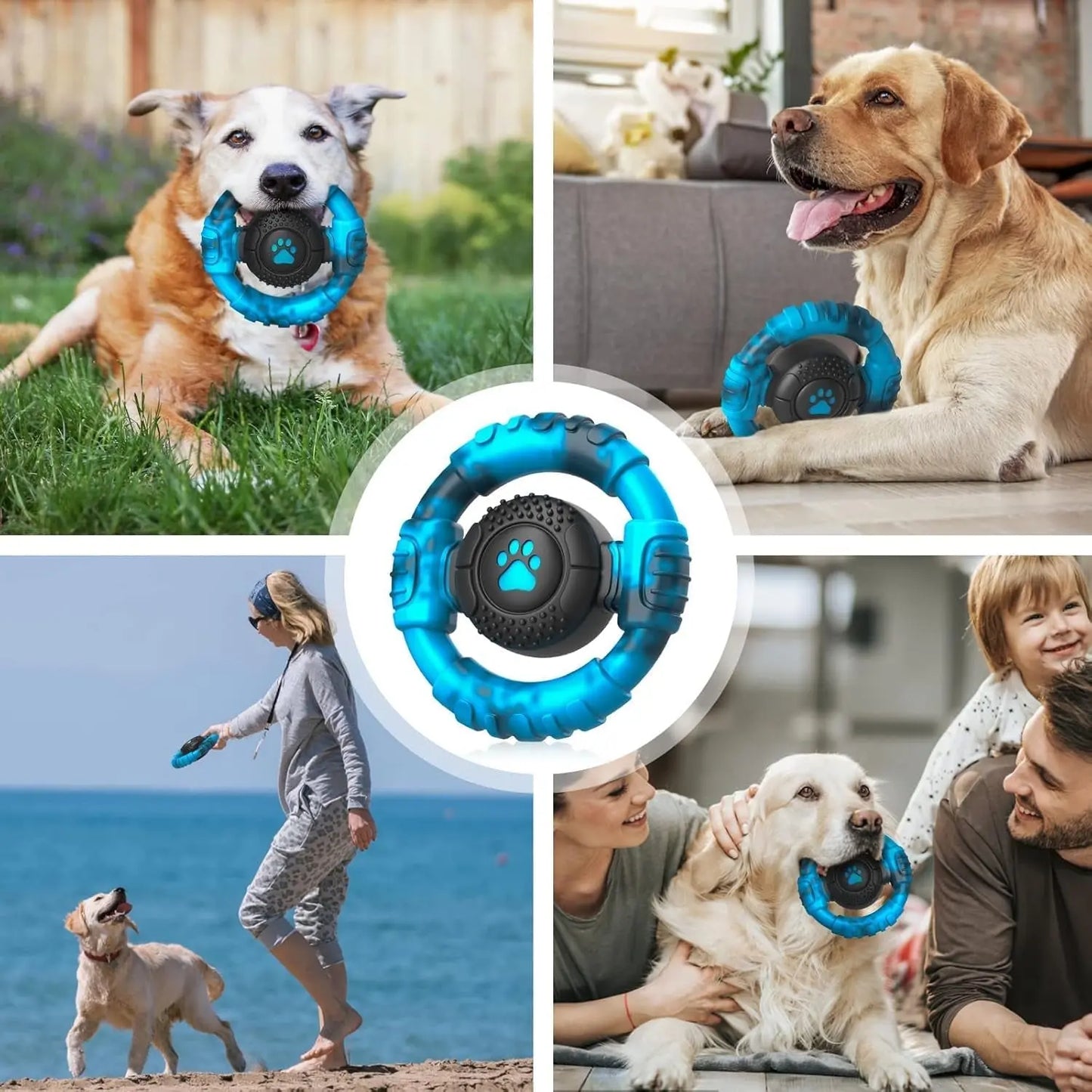 Indestructible Large Dog Toy for Aggressive Chewers Nylon Squeaky