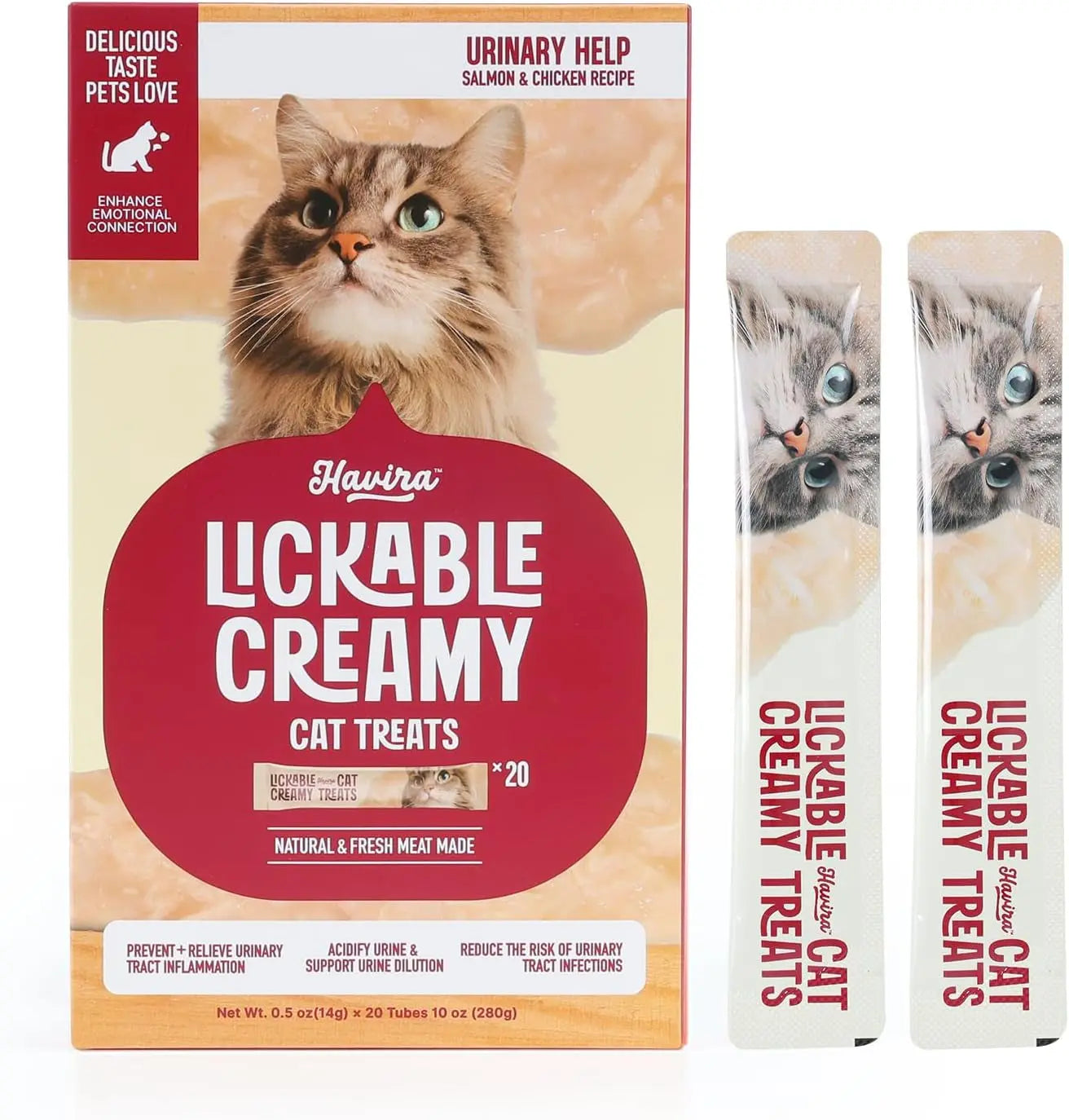 Lickable Cat Treat Skin Coat Salmon Omega-3 Grain Free Squeeze