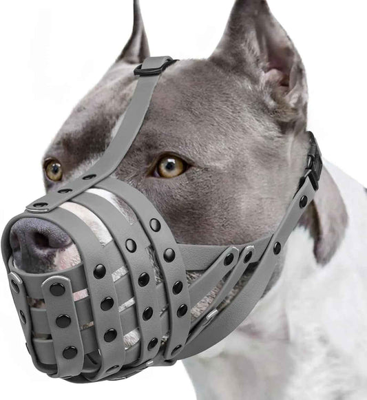 Lightweight Basket Dog Muzzle – Allows Panting, Drinking & Training