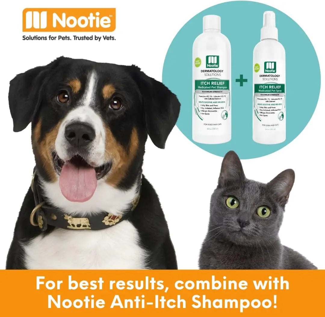 Nootie Medicated Anti-Itch Spray Dogs Cats 1% Pramoxine 1% Lidocaine 8oz