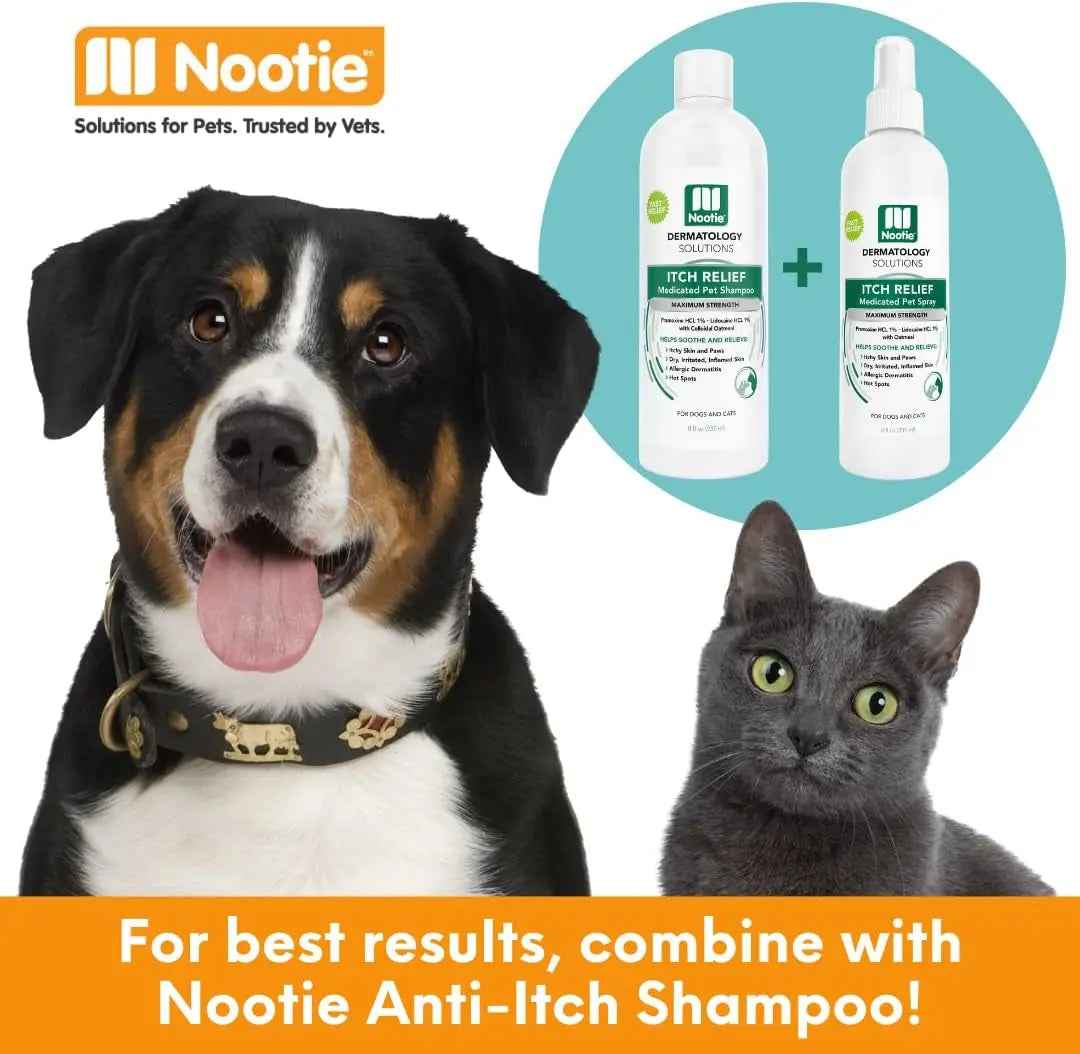 Nootie Medicated Anti-Itch Spray Dogs Cats 1% Pramoxine 1% Lidocaine 8oz