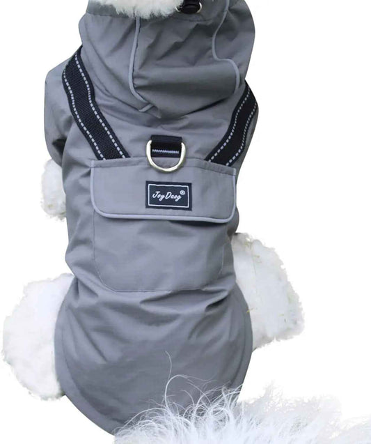 Outdoor Waterproof Dog Raincoat w/ Hood Reflective Sizes XS–XL in 4 Colors