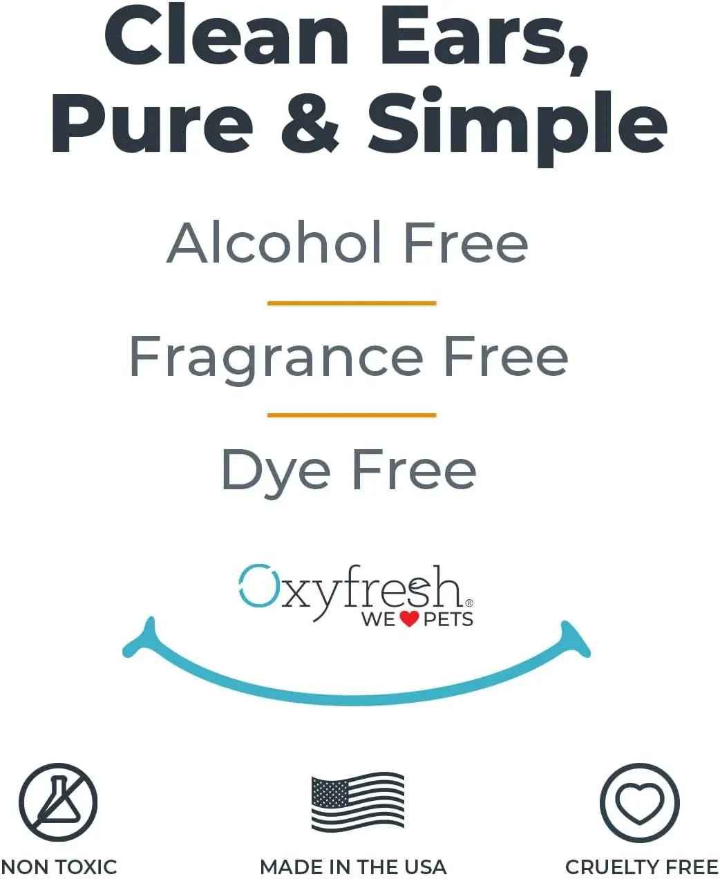 Oxyfresh Advanced Pet Ear Cleaner for Dogs & Cats Sting-Free 8 oz