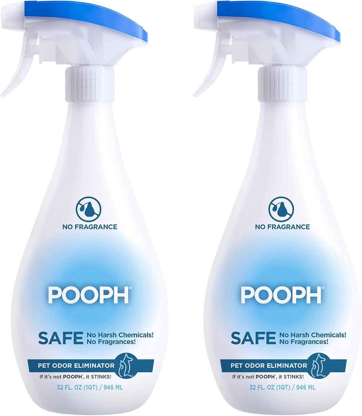 POOPH Pet Odor Eliminator Spray, 32 oz – Fragrance-Free Stain & Smell Remover