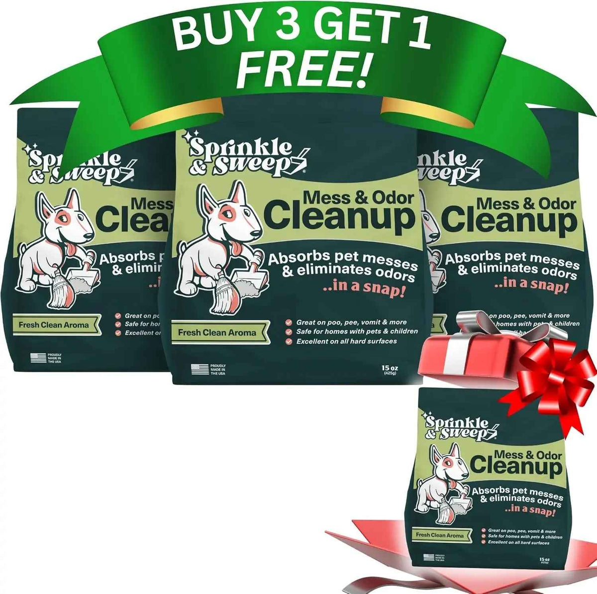 Pet Accident Cleanup Powder Dog Pee Vomit Potty Training Absorbent Odor Remover