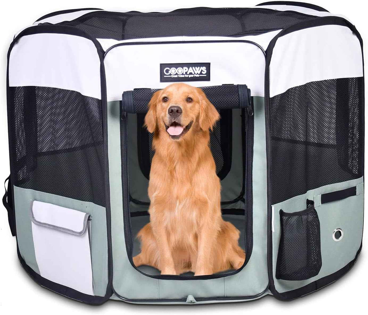 Pop Up Dog Playpen Portable Foldable Pet Exercise Pen Indoor Outdoor Puppy Travel