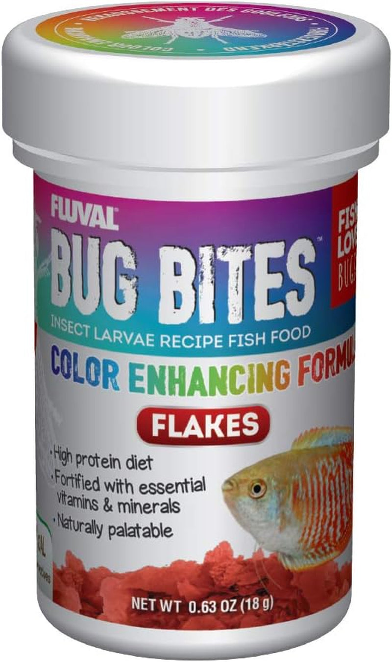 Tropical Fish Food Flakes Fluval Bug Bites Color Enhancing Small Medium 3.17oz 0.63 Ounce (Pack Of 1)