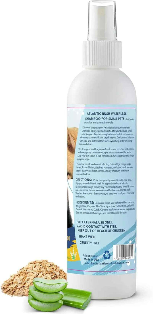 Waterless Small Pet Shampoo No Rinse Guinea Pig Rabbit Ferret 8oz Gentle