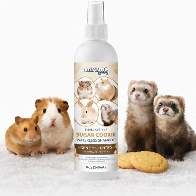 Waterless Small Pet Shampoo No Rinse Guinea Pig Rabbit Ferret 8oz Gentle Sugar Cookie Lightly Scented 8 Oz