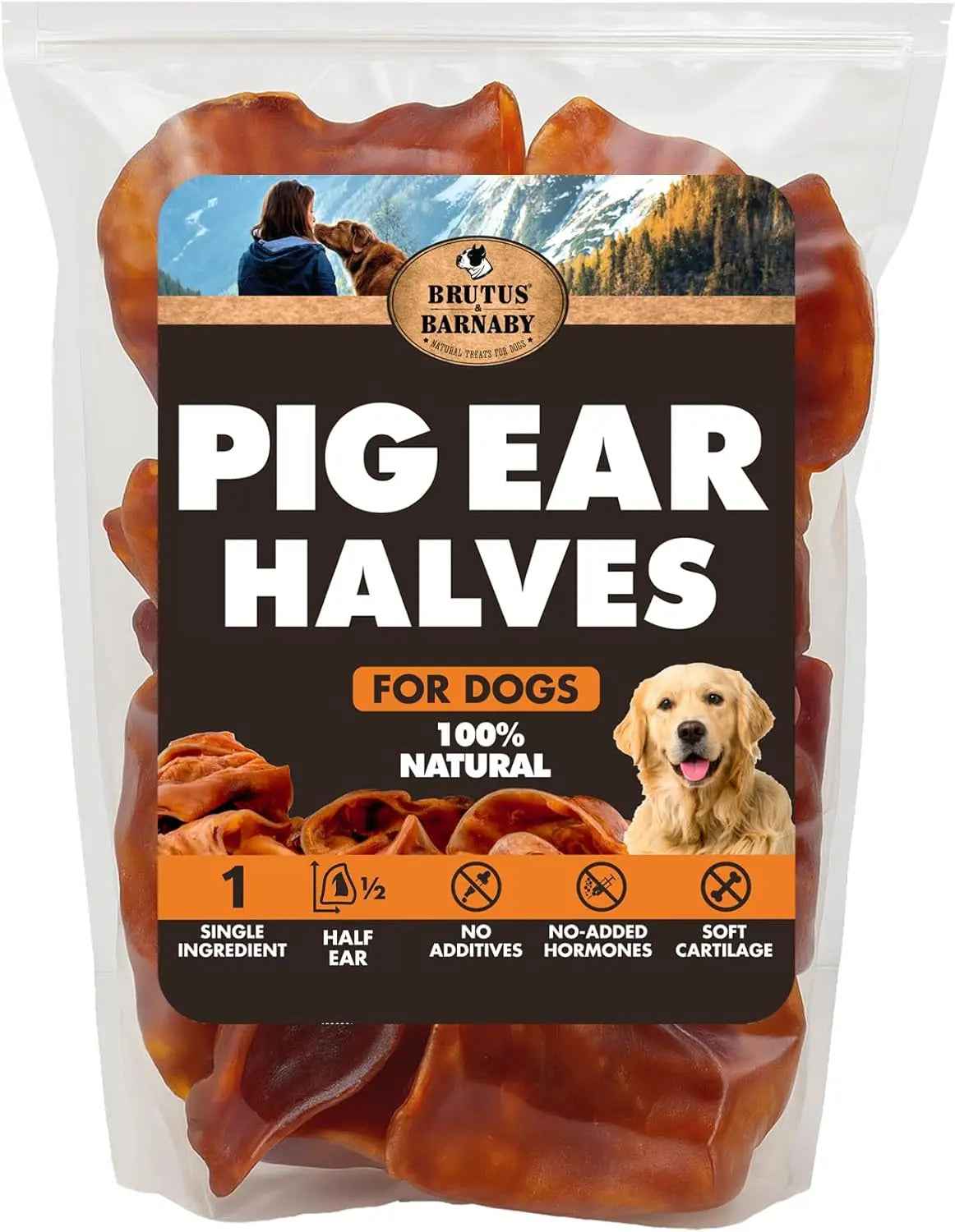 Whole Pig Ears for Dogs – Natural Single-Ingredient Rawhide Alternative