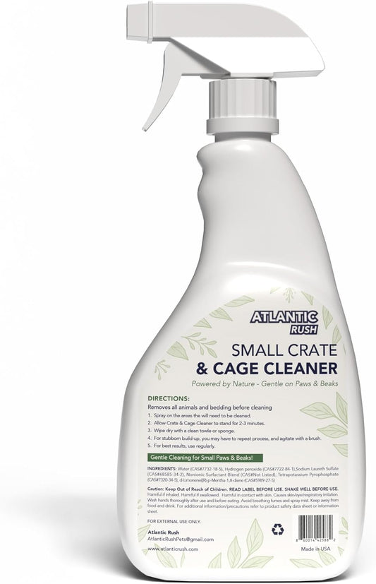 Atlantic Rush Small Animal & Bird Cage Cleaner Spray – 24 oz