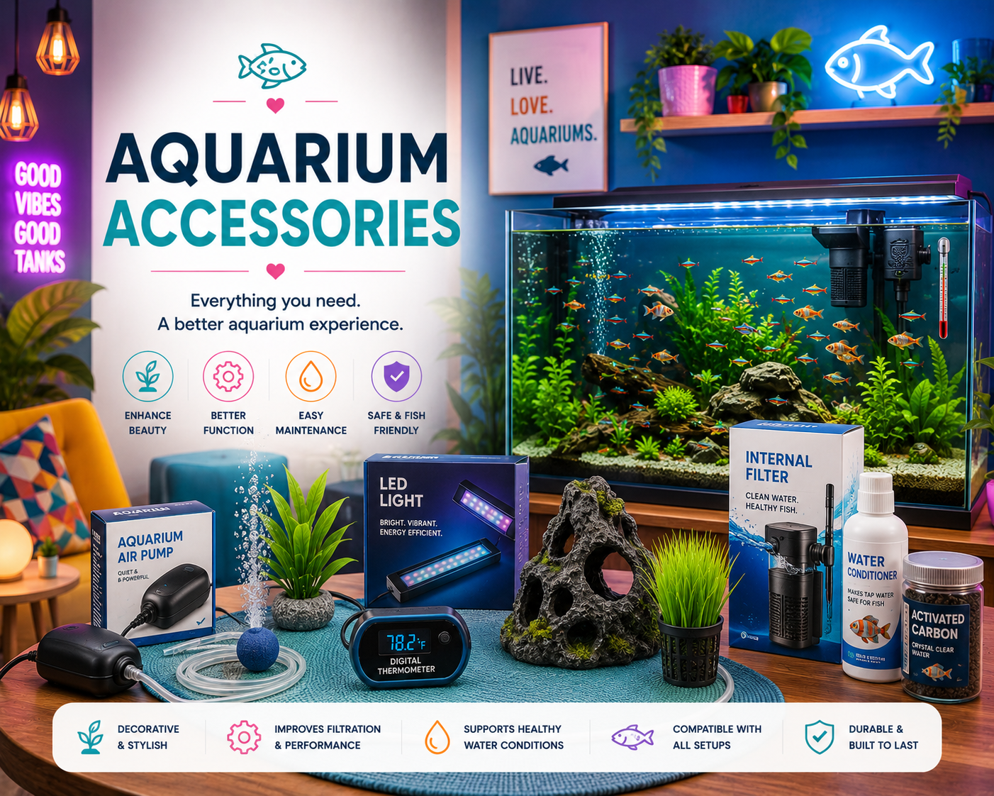 Aquarium Accessories & Décor
