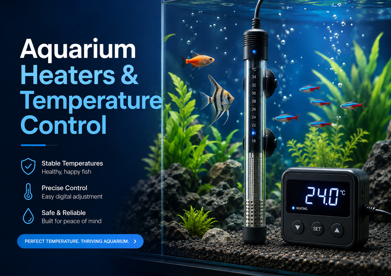 Aquarium Heaters & Temperature Control