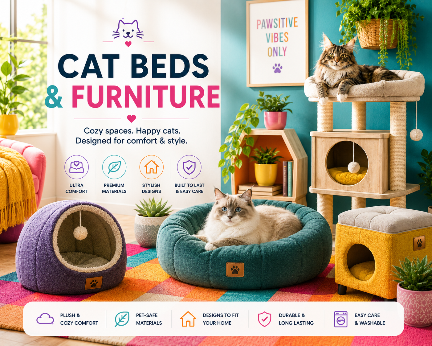 Cat Beds, Towers & Scratchers
