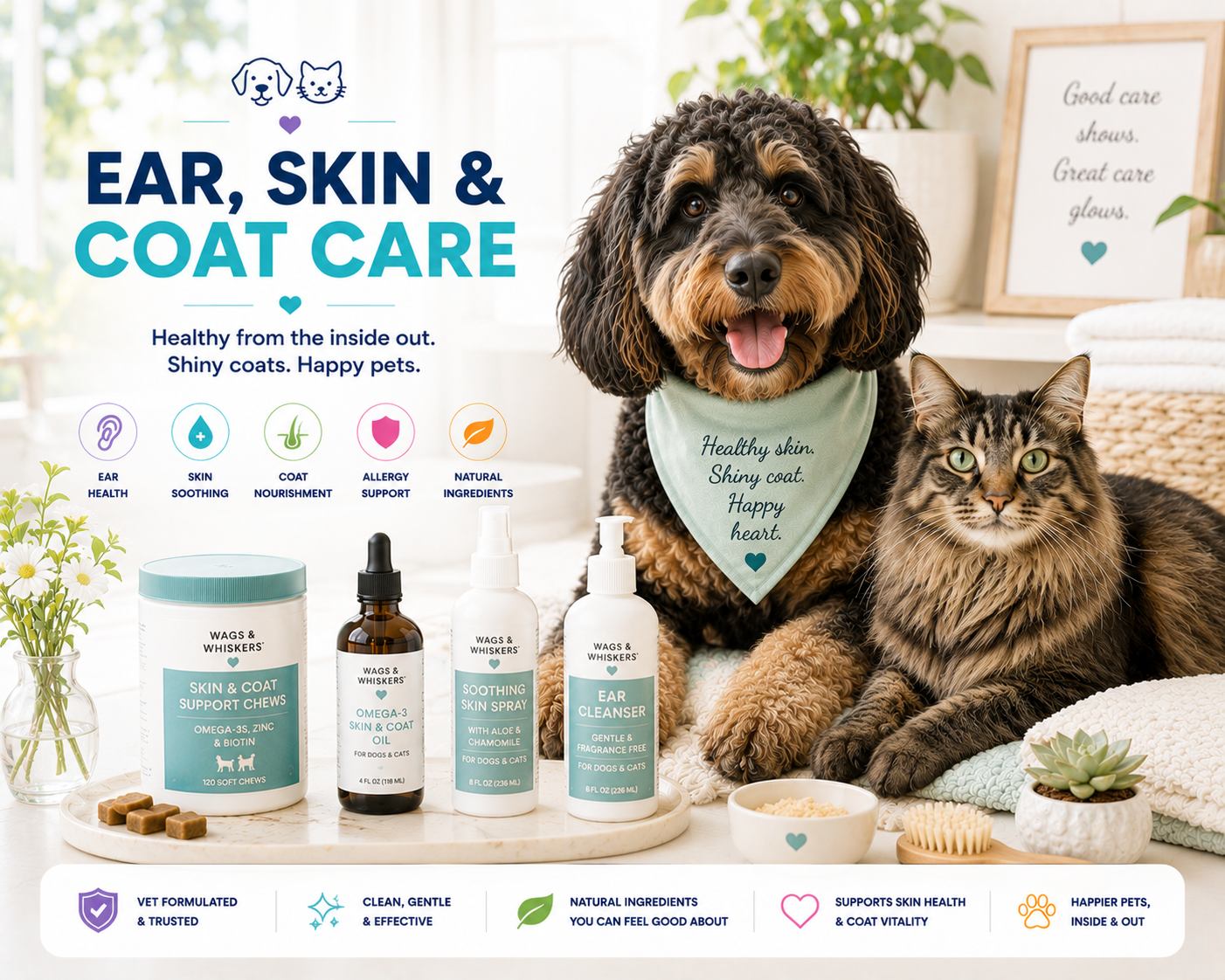 Pet Ear, Skin & Coat Care