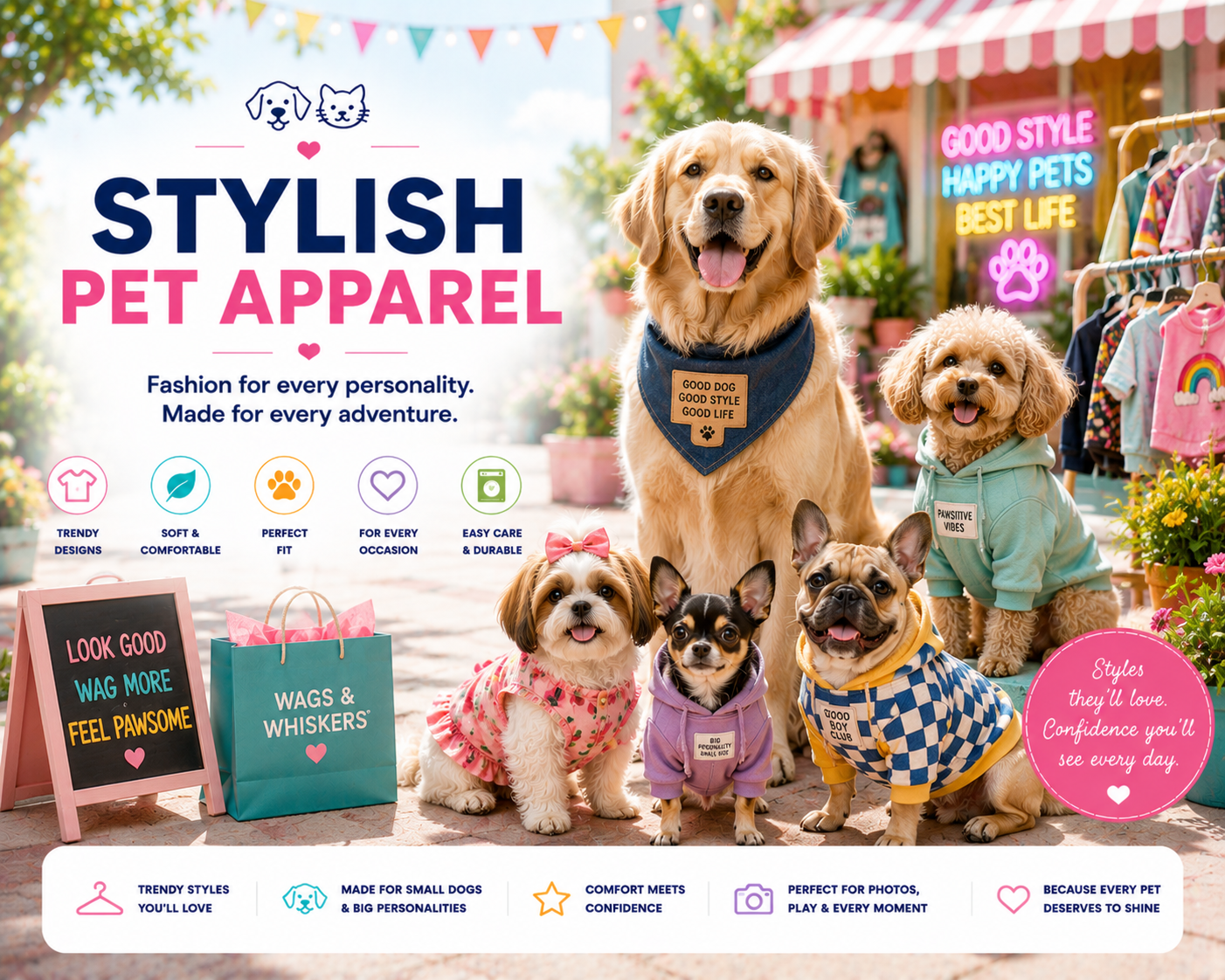 Pet-Apparel Wags & Whiskers Pet Supply