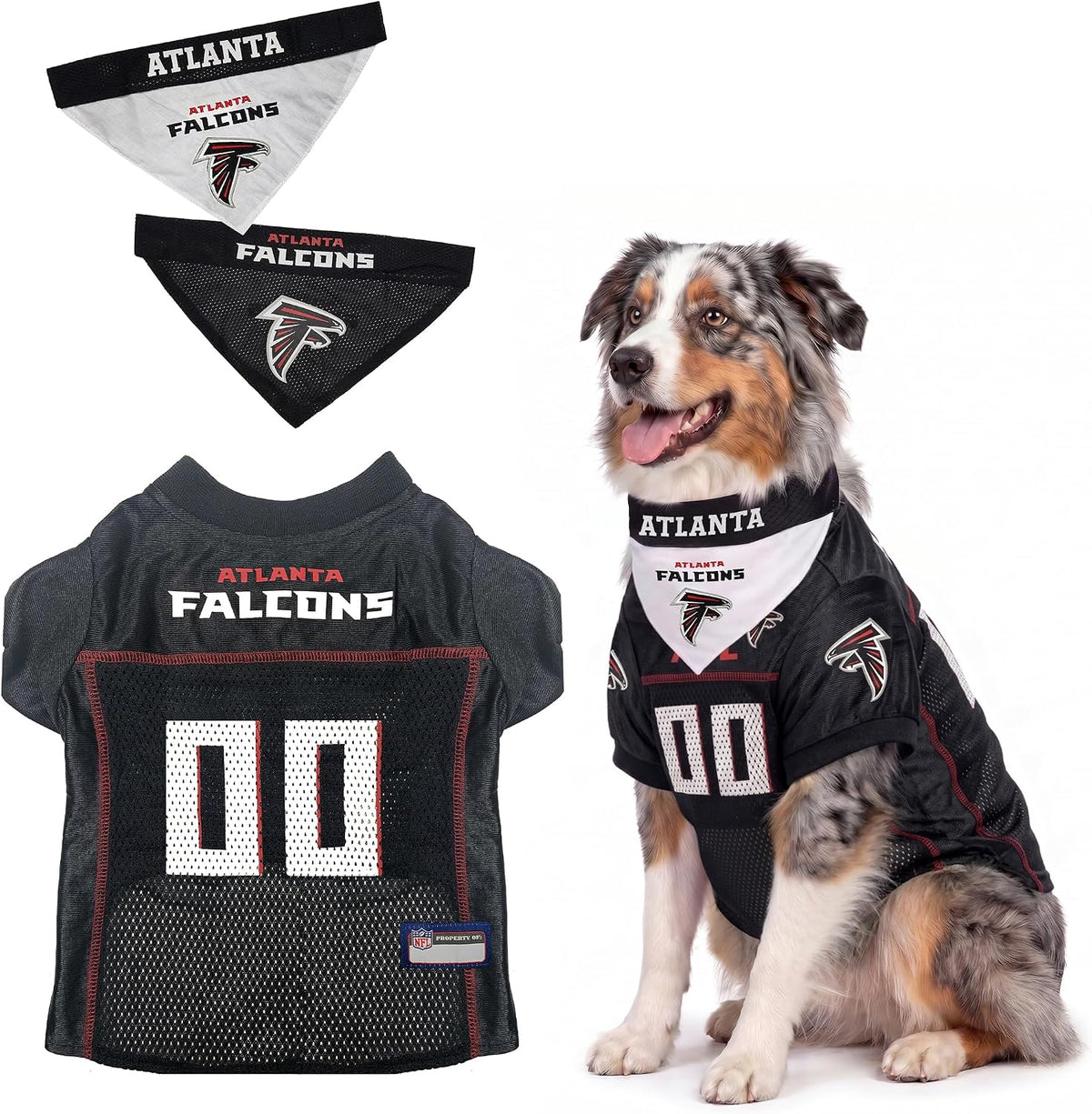 NFL Dog Jersey & Tie Bandana Set Official Pet Apparel All Teams