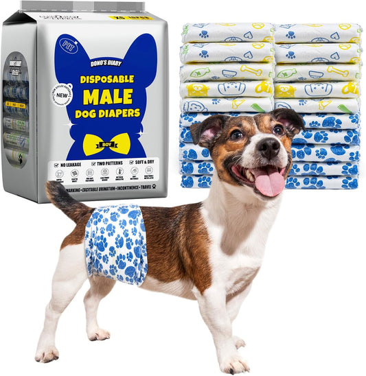 Male Dog Diapers Disposable Belly Bands | Leakproof Wraps 60 Count 60.0 X-Small