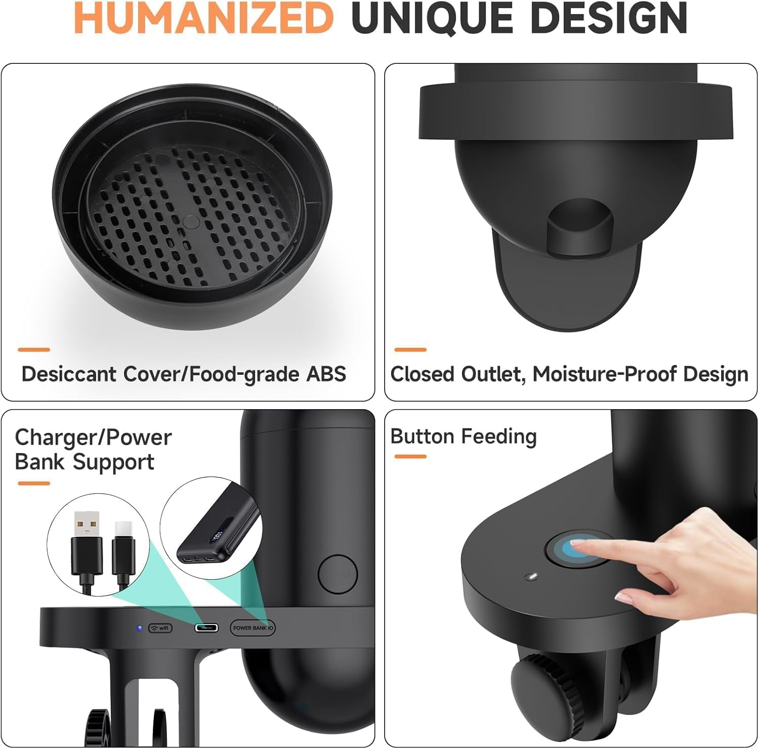 Hygger Automatic Fish Feeder WiFi App Camera Timer Smart Aquarium 230ML
