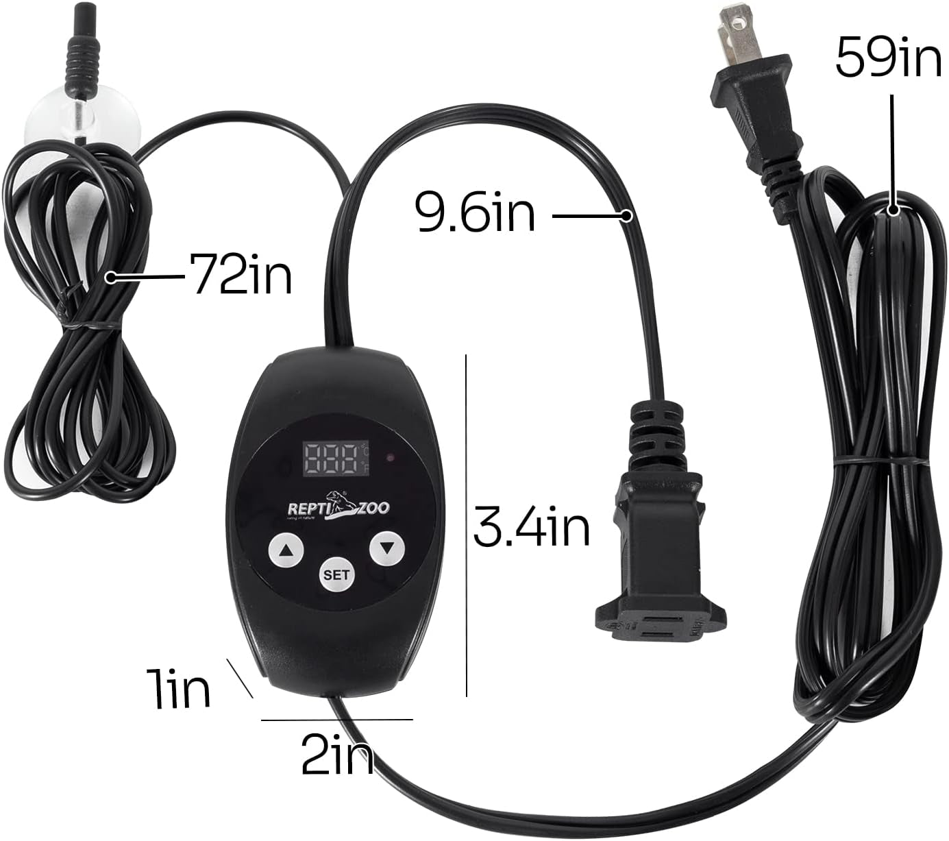 Reptile Thermostat PID Dimming Controller Digital Heat Lamp Temp Control 300W