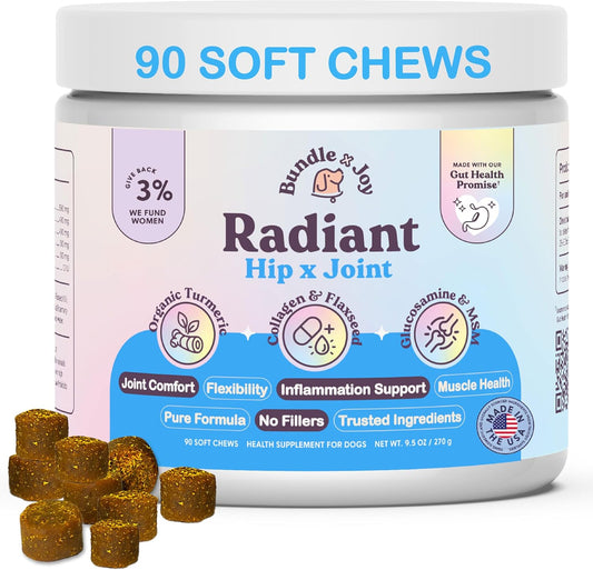 Dog Hip & Joint Chews with Glucosamine – Featured 90 Count