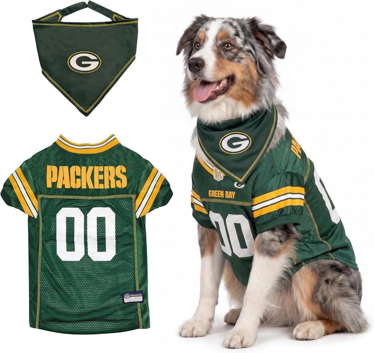 NFL Dog Jersey & Tie Bandana Set Official Pet Apparel All Teams