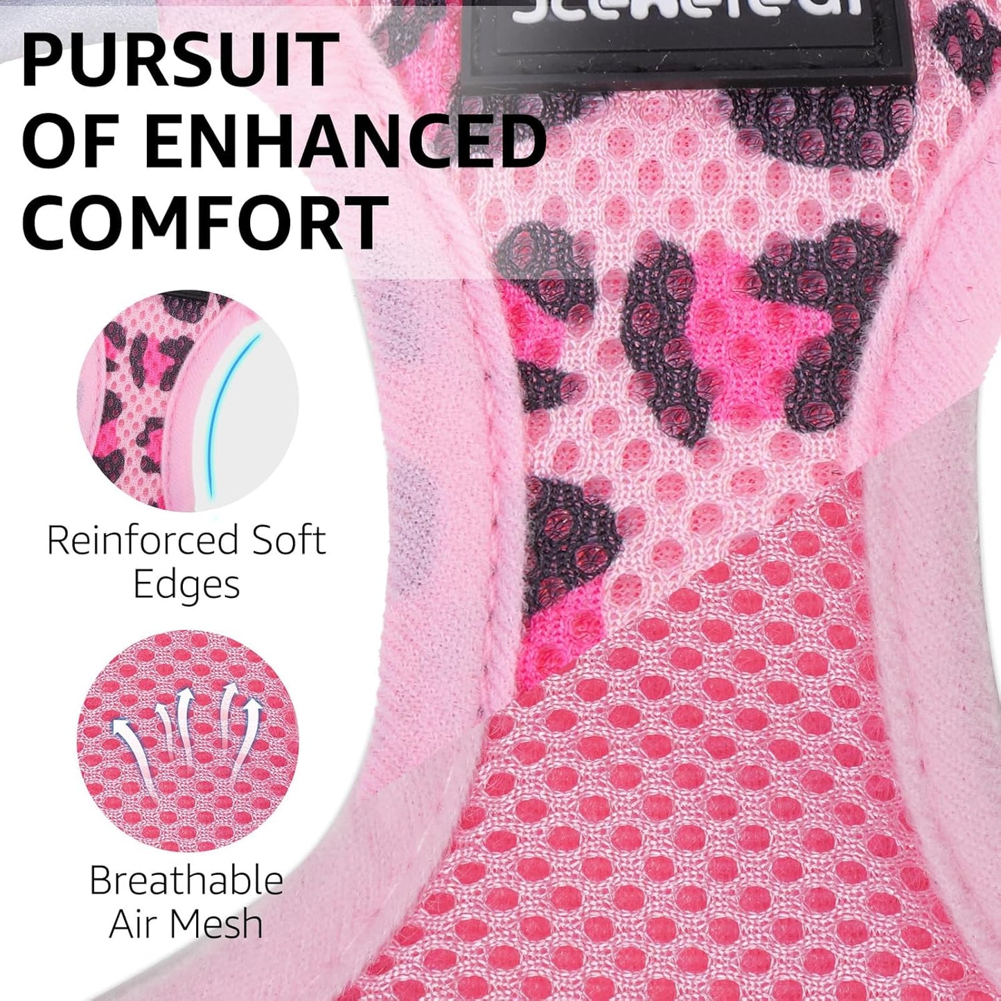 Cat Harness and Leash Set Escape Proof Reflective Mesh Vest