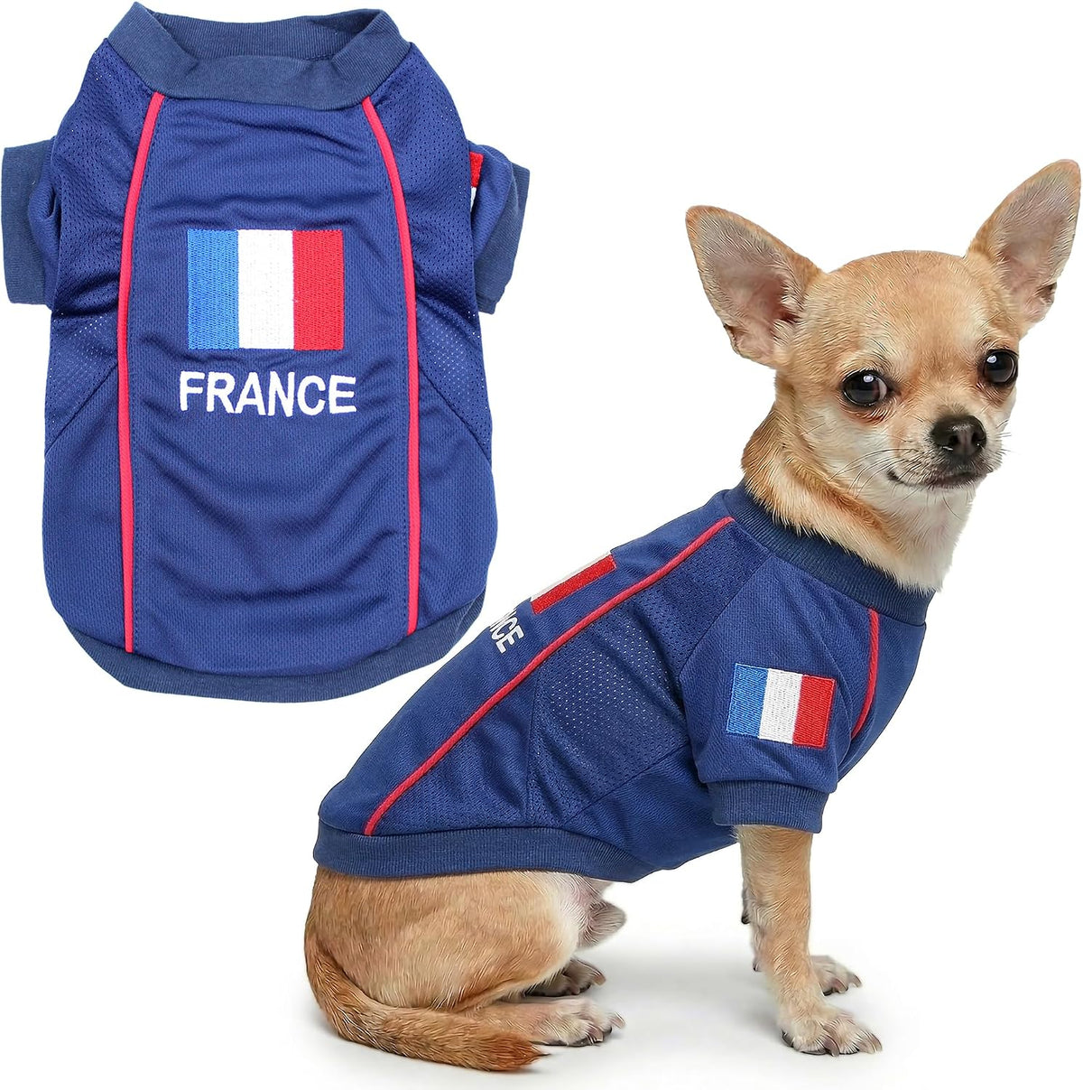 Parisian Pet Soccer Jersey for Dogs – Breathable Mesh Team Jersey, XS–5XL