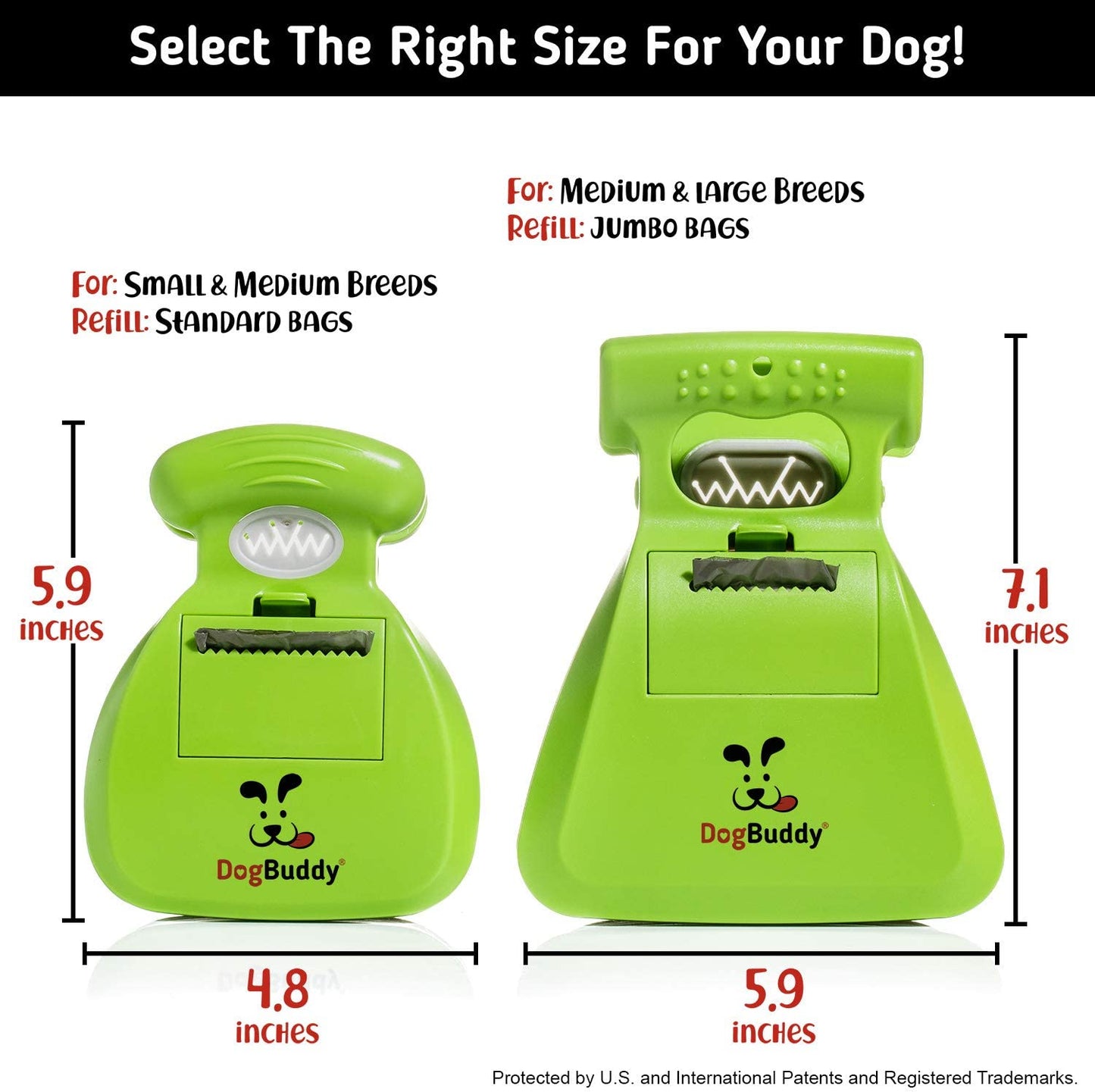 Portable Dog Pooper Scooper with Bag Holder & Leash Clip for Walks