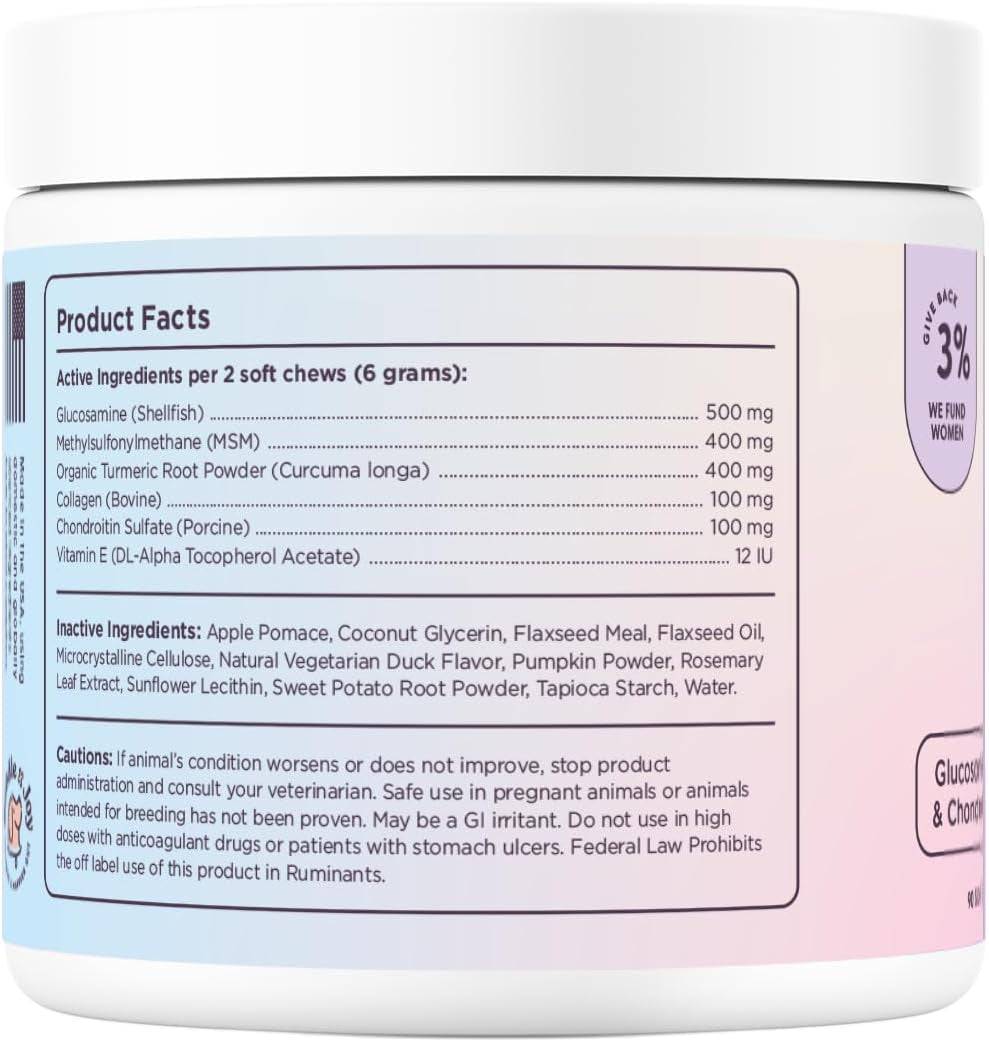 Dog Hip & Joint Chews with Glucosamine – Featured 90 Count