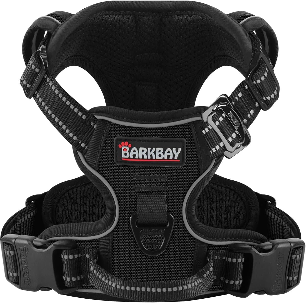 No Pull Dog Harness Adjustable Reflective Oxford Vest Small Medium Large Dogs New Black