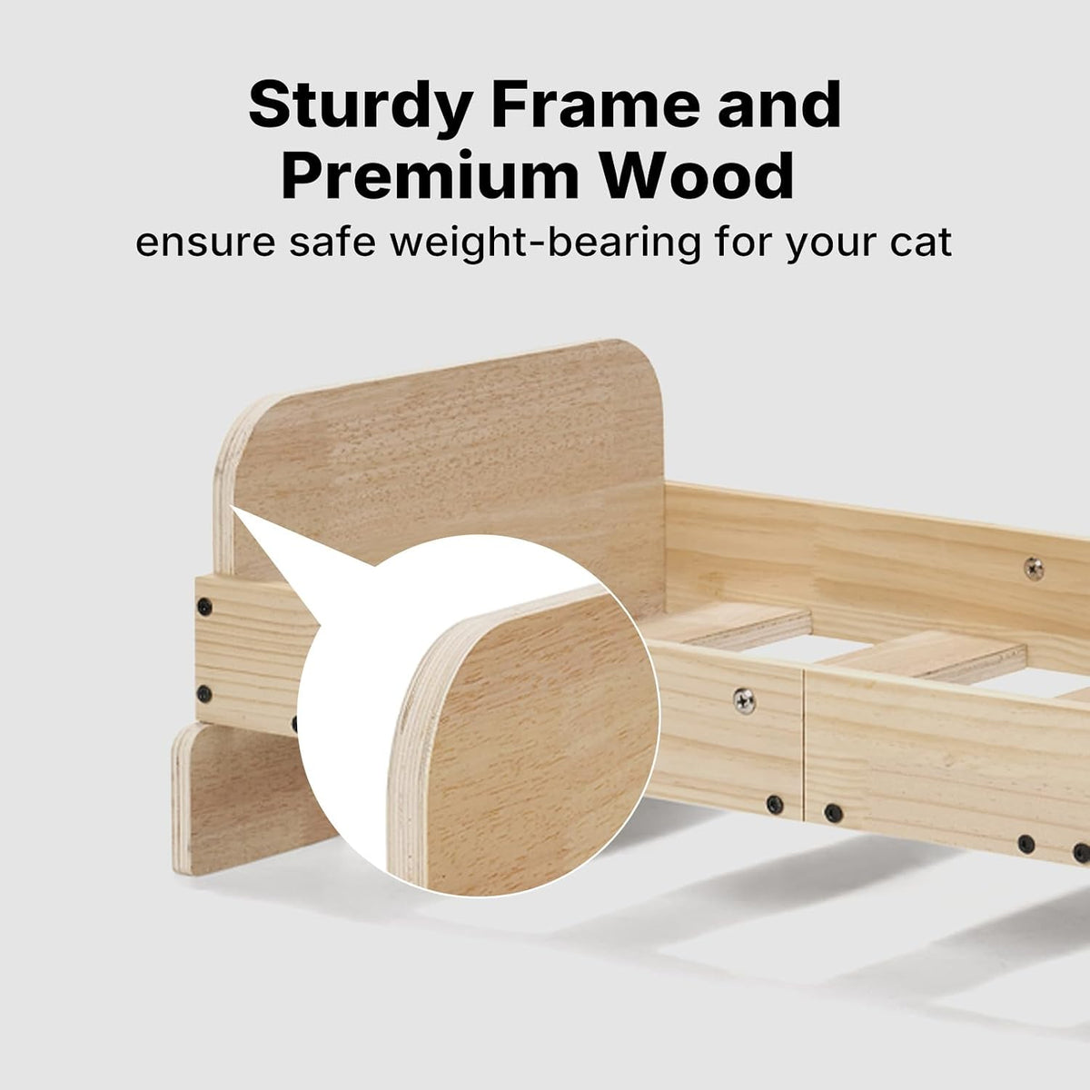 Elevated Wooden Pet Sofa Bed – 2 Sizes, 2 Colors
