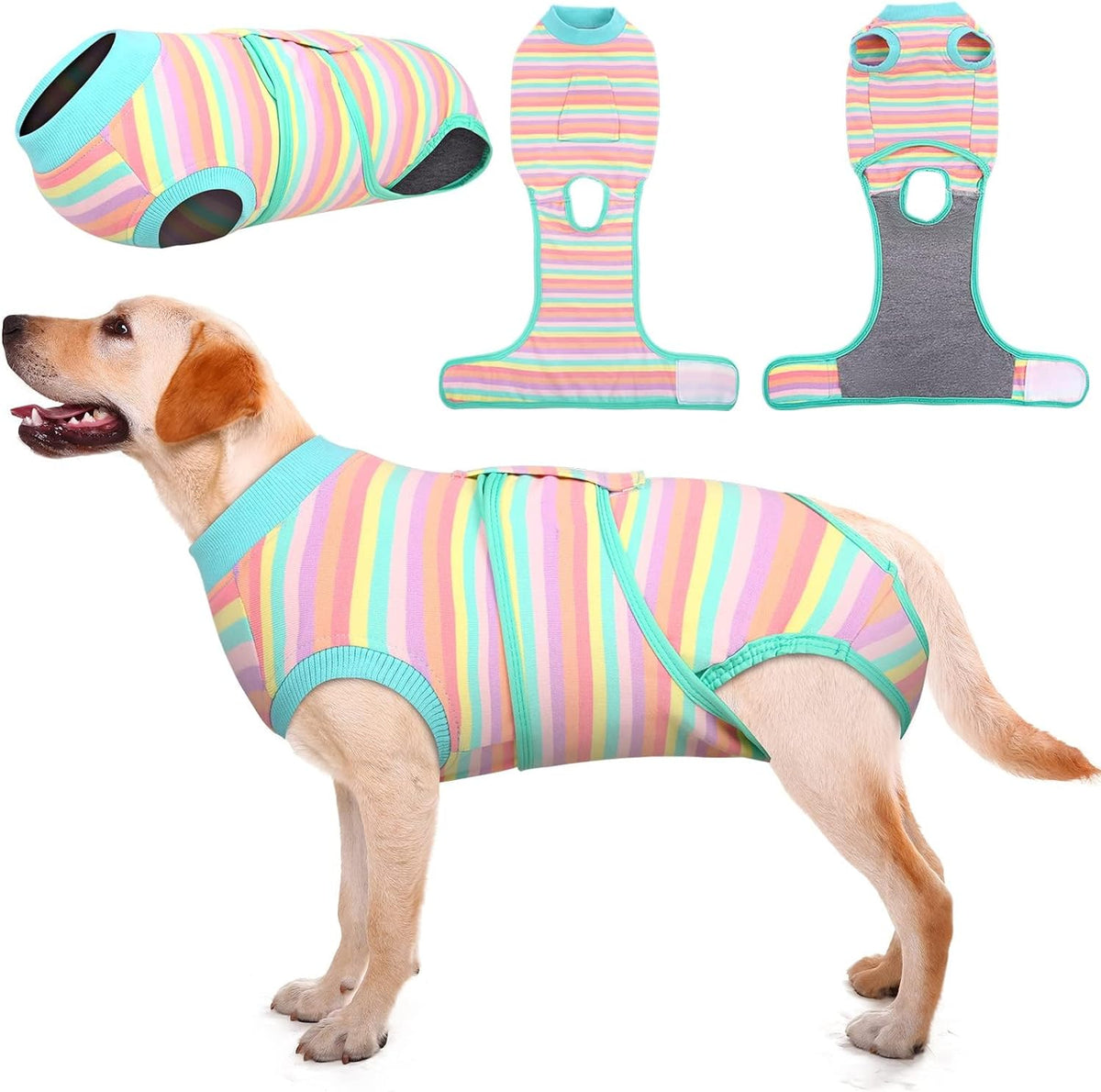 Kuoser Recovery Suit for Dogs & Cats – Soft Cotton Surgery Suit, XS–2XL