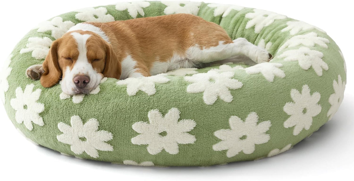 LE SURE Donut Dog Bed – 7 Sizes, 5 Patterns