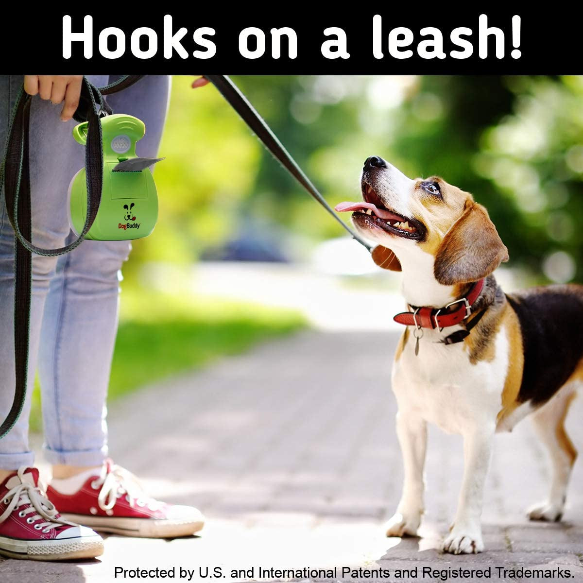 Portable Dog Pooper Scooper with Bag Holder & Leash Clip for Walks
