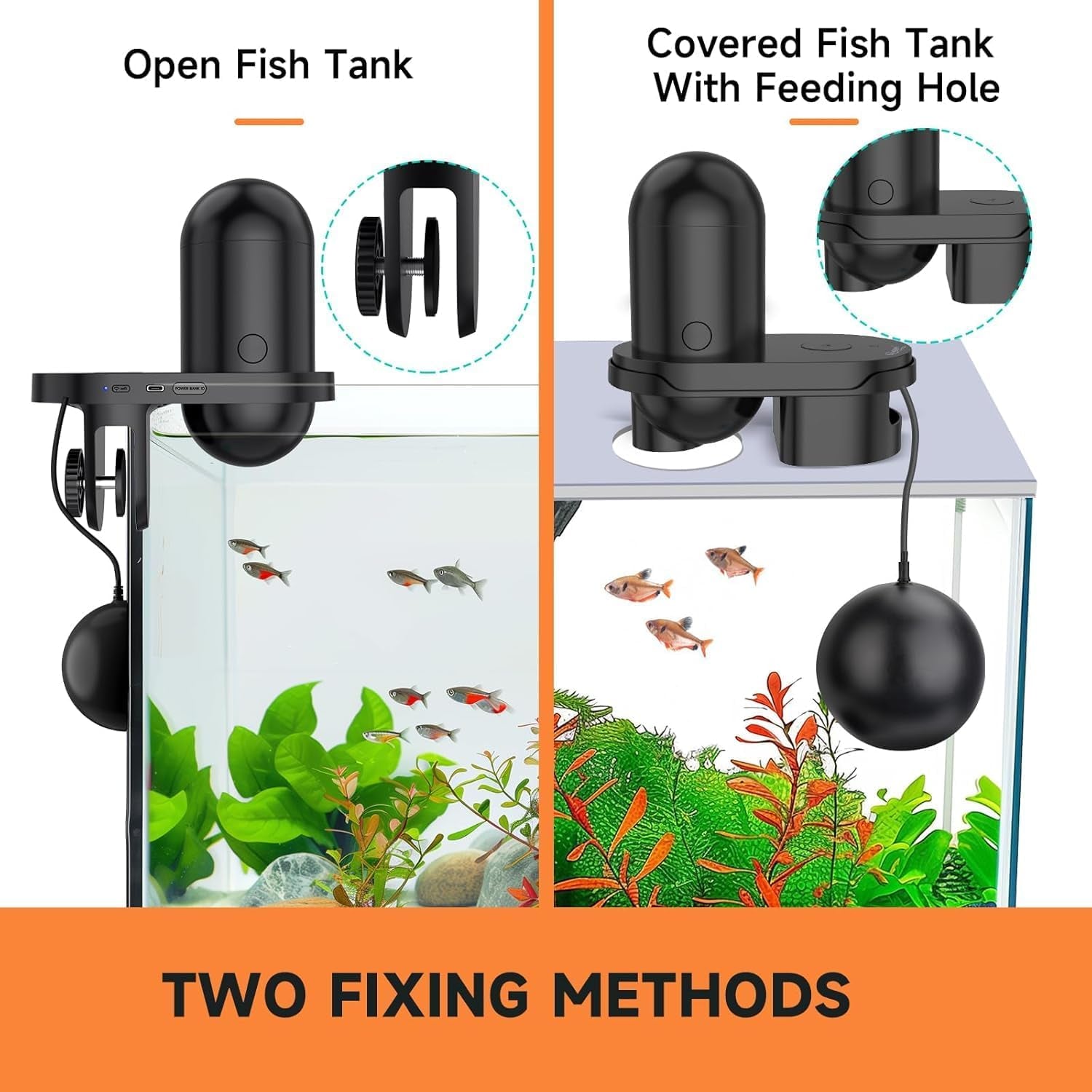 Hygger Automatic Fish Feeder WiFi App Camera Timer Smart Aquarium 230ML