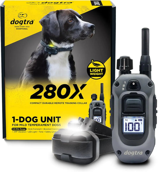 2 Dogs Training Collar Remote 1/2 Mile Waterproof LED Rechargeable Control 280X 1-Dog