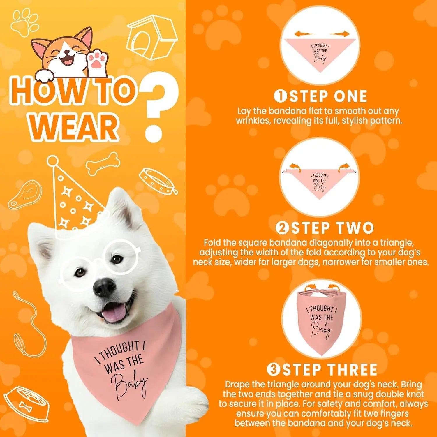 2 Pack Dog Pregnancy Announcement Bandanas Blue Pink Gender Reveal