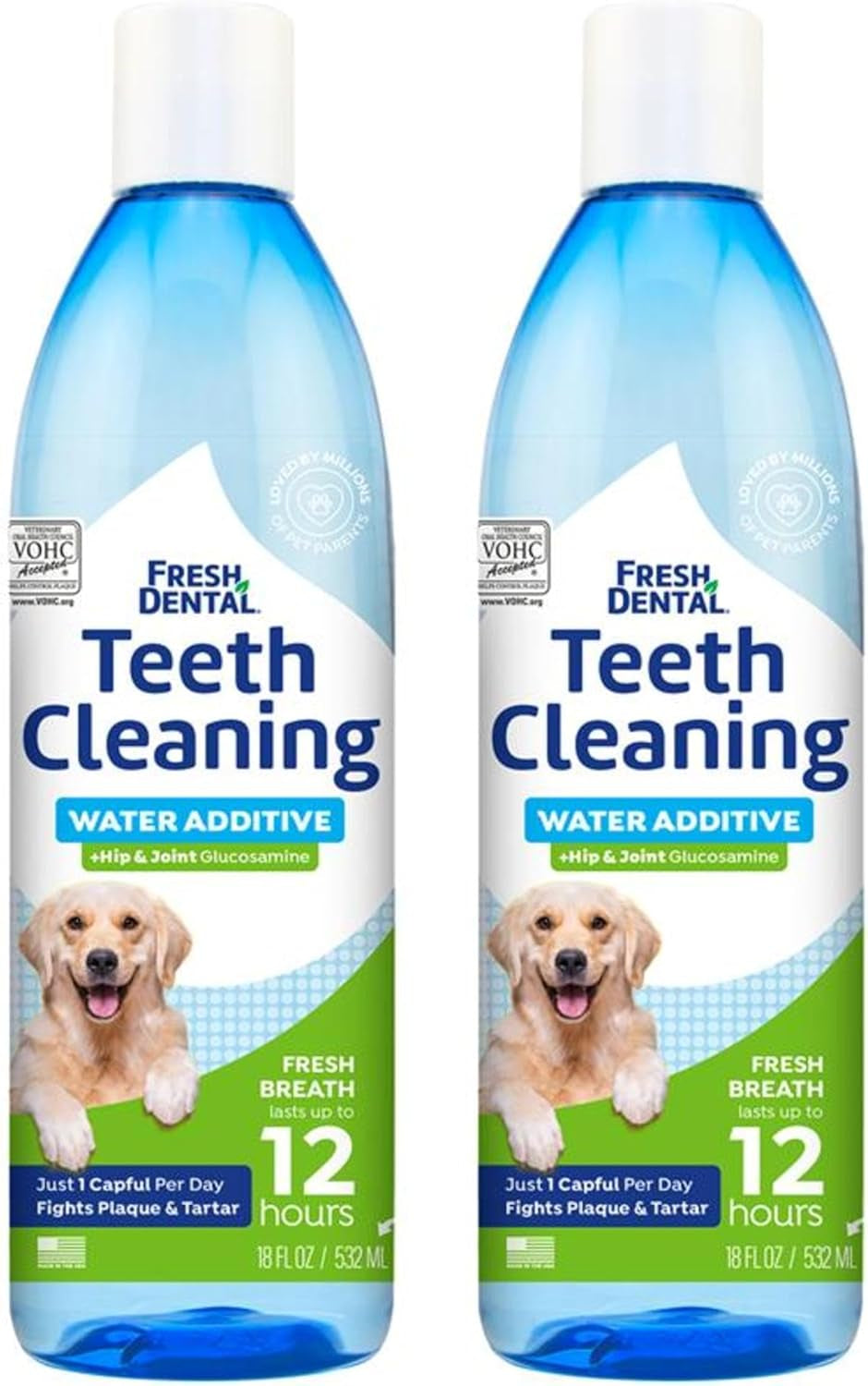 Dog Dental Water Additive 2 Pack Breath Plaque Tartar Hip Joint 18oz Default Title