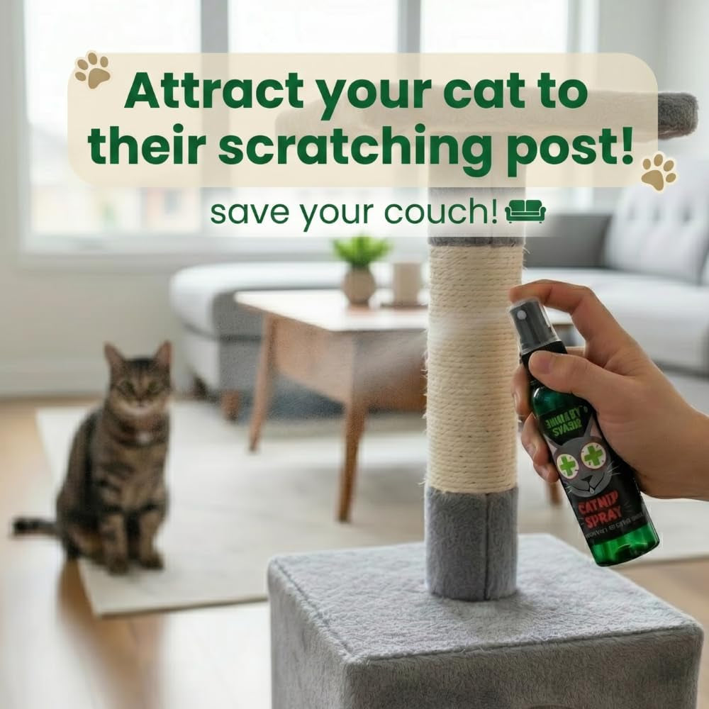 Catnip Spray & Organic Dried Catnip Bundle for Cats | USA Made Cat Training Set